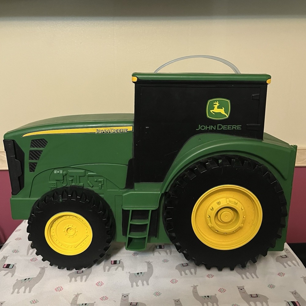 ERTL Tomy John Deere Tractor You Carry Storage Carrying Case Green 13.5"x10"